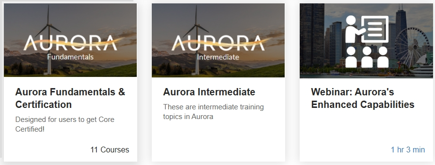 Aurora Welcome Page